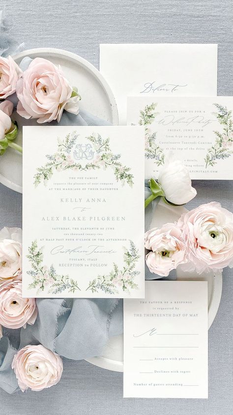 Romantic Garden, Invitation Envelopes, Welcome To The Party, Watercolor Wedding Invitations, Save The Dates, Response Cards, Floral Invitation, Watercolor Wedding, Wedding Stationary