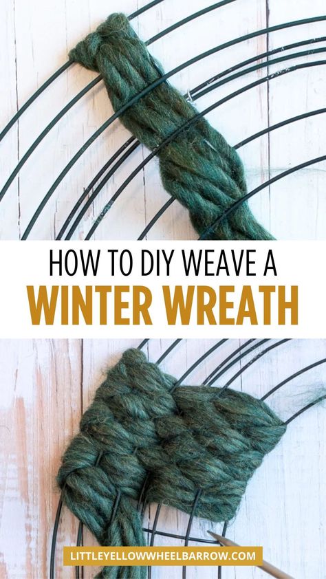 Create your own weaved wreath with this easy DIY tutorial! If you're looking for a charming, natural-looking wreath that can be made in an afternoon, follow our step-by-step instructions for crafting a weaved winter wreath. Made from wool, this rustic wreath is perfect for your front door and adds a cozy touch to your holiday decor. Ideal for the holidays, this pretty weaved wreath is a must-add to your DIY Christmas or holiday crafts collection.