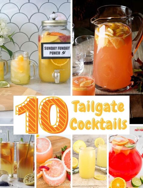 tailgate cocktails Group Cocktails Drink Recipes, Shots For Super Bowl, Super Bowl Drinks Alcoholic Punch Recipes, Football Drinks Alcohol, Football Party Punch Alcohol, Tailgating Cocktails Football, Superbowl Party Cocktails, San Francisco 49ers Party Ideas, Superbowl Alcoholic Drinks Super Bowl Party