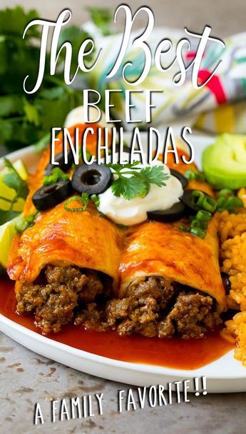 Best Beef Enchiladas Ever, Ground Beef And Rice Enchiladas, Simple Beef Enchilada Recipe, Ground Beef Red Enchiladas, Authentic Enchiladas Beef, Ground Beef Enchiladas Flour Tortillas, Red Enchilada Sauce Uses, Beef Enchiladas With Red Sauce Casserole, Beef Enchalidas Recipes