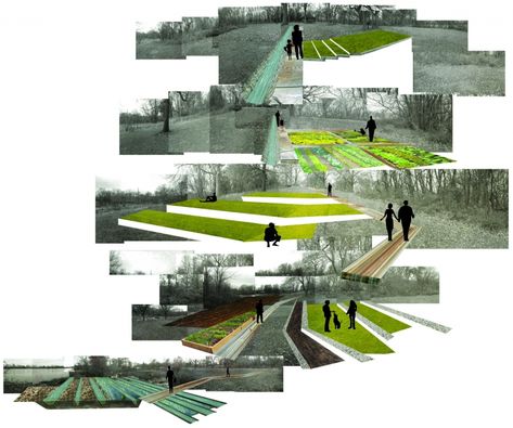 LARP 501 (Mathur/da Cunha): Studio I: Traversing Landscape: Bartram's Garden, Philadelphia Collage Architecture, Landscape Architecture Diagram, Villa Architecture, Landscape Architecture Graphics, Landscape Architecture Drawing, Plans Architecture, Landscape Model, Architecture Board, Architecture Collage