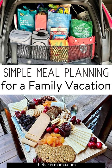 Vacation Lunch Ideas Families, Family Vacation Meals, Beach Vacation Meals, Easy Vacation Meals, Vacation Meal Planning, Easy Meal Planning, Cottage Meals, What To Make For Dinner, Simple Meal Planning