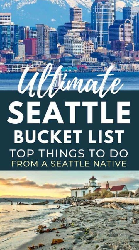 Seattle is a vibrant metropolis known for its iconic landmarks, cultural diversity, and stunning natural beauty. This guide provides the ultimate Seattle bucket list. Whether you’re a local or visiting for the first time, there’s always something new to discover in Seattle, Washington. | seattle travel guide | seattle travel tips | seattle bucket list things to do | best things to do in seattle | seattle washington things to do | seattle itinerary things to do | seattle trip things to do Seattle Weekend, Washington Things To Do, Seattle Travel Guide, Things To Do In Seattle, Seattle Vacation, Pacific Northwest Travel, Seattle Restaurants, Washington State Travel, The Emerald City