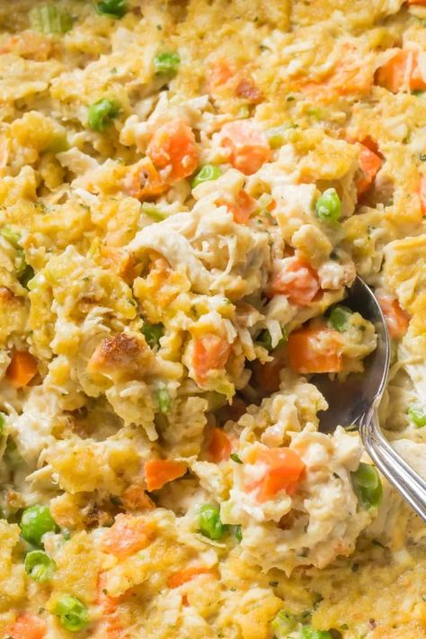 Creamy Leftover Turkey Stuffing Casserole 1 Stuffing Croutons, Stuffing Casserole Recipes, Leftover Turkey And Stuffing, Turkey Stuffing Casserole, Leftover Stuffing Recipes, Stuffing Leftovers, Using Leftover Turkey, Turkey Casserole Recipes Leftover, Turkey Casserole Recipe