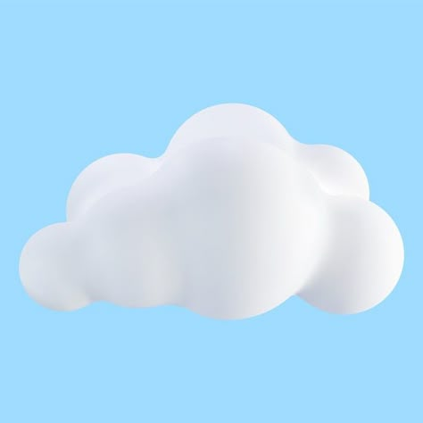 Cloud 3d Icon, Cloud Illustration Design, Cloud Mascot, Cute Cloud Illustration, Fluffy Illustration, Cloud Graphic Design, Cloud Illustrations, Illustration Clouds, Sky Cartoon