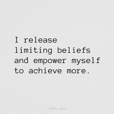 Self Belief Quotes Affirmations, Limited Belief Quotes, Release Limiting Beliefs Affirmations, Quotes For Self Belief, Quotes About Self Belief, Releasing Limiting Beliefs, Self Limiting Beliefs Affirmations, How To Release Limiting Beliefs, Self Employed Affirmations