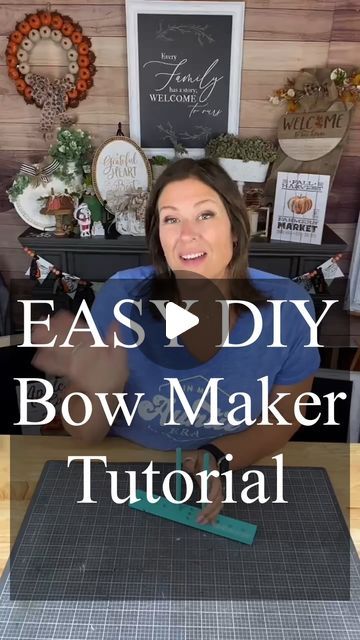 Bow Maker Diy, Diy Wreath Bow Tutorial, Making Bows For Wreaths, Cheer Bows Diy, Bow Tie Tutorial, Diy Gift Bow, Ribbon Bow Tutorial, Bow Making Tutorials, Diy Wreath Bow