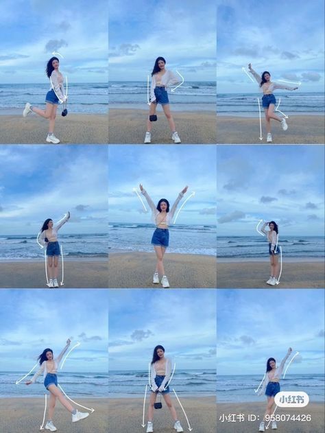 How To Post For Pictures At The Beach, Beach Cute Poses, Photo Pose On Beach, Beaches Pose Ideas, Photoshoot Ideas In The Beach, Scenery Poses Photo Ideas, Photo Poses At Beach, Photography Poses On Beach, Photo Poses On Beach