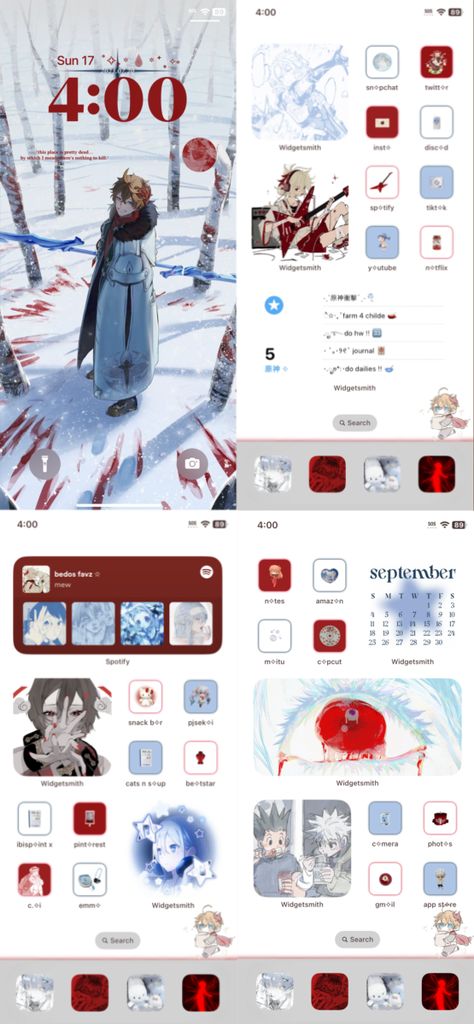 Themes For Ipad Aesthetic, Phone Backgrounds Widget Ideas, Phone Aesthetic Theme Ideas, Iphone Wallpaper Example, Phone App Layout Ideas, Theme Inspo Phone, Phone Widget Inspiration, Iphone Genshin Theme, Phone Inspo Layout