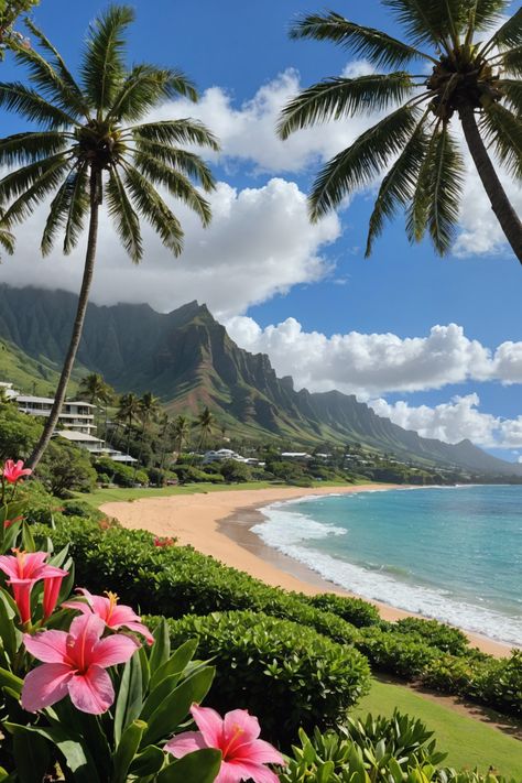 Uncover the Enchanting Charms of Windward Oahu 🌺 Beach Side, Ocean Nature, Oahu Hawaii Wallpaper, Beach Views, Hawaiian Landscape, Lush Greenery, Hawaii Oahu, Oahu Hawaii Aesthetic, Hawaiian Aesthetic