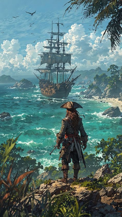 Money Iphone Wallpaper, Jack Sparrow Ship, Magic Pirate, Pirate Scene, Sparrow Pictures, Time To Make Money, Ship Wallpaper, Artwork Museum, Thomas Sankara