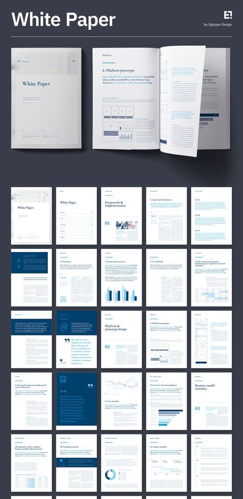 White Paper Template – Design Brochure Minimal and Professional White Paper and Company Brochure template for creative businesses, created in Adobe InDesign, Microsoft Word and Apple Pages in International DIN A4 and US Letter format. Download Template: https://1.envato.market/A59Xj White Paper Layout Design, Word Template Design Layout, A4 Document Design, Document Design Layout, A4 Template Design, Word Document Design, Paper Layout Design, Microsoft Word Design, Paper Template Design