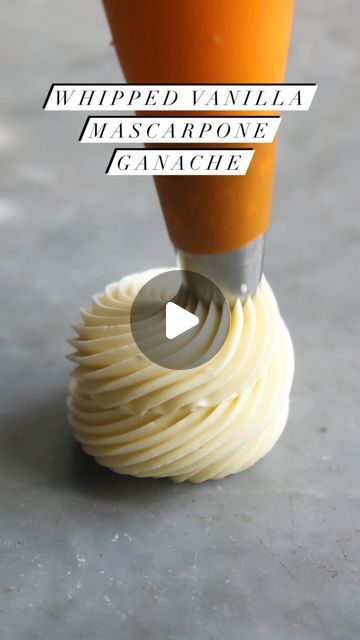 Vanilla Whipped Ganache, Flavoured Ganache Recipes, Whipped Vanilla Bean Ganache Recipe, Vanilla Bean Whipped Ganache, Vanilla Ganache Recipe, Vanilla Ganache, Chocolate Mascarpone, Mascarpone Recipes, Fondant Tips