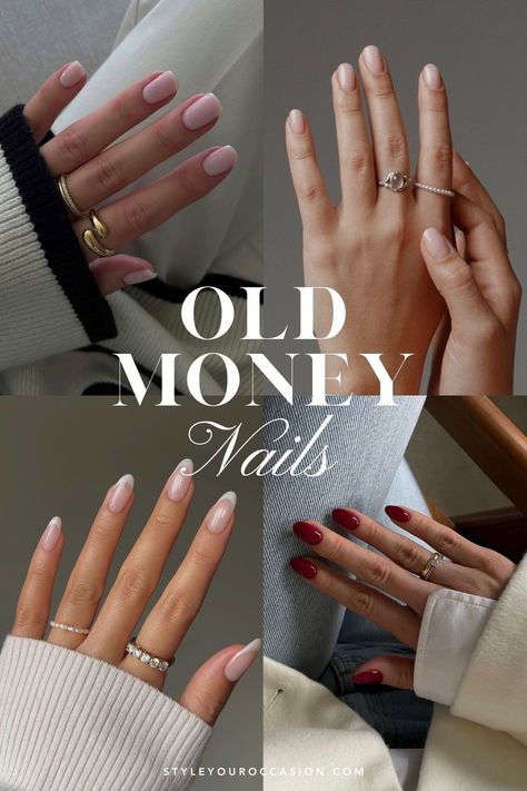 Are you looking for old money nails ideas? You’ll love this list of elegant and classy nails with a luxury old money aesthetic. See short and long nails, classic red and elevated nude nails, almond shape, square, and more nail design ideas! Old Money Nails, Sophisticated Nails, Money Nails, Soft Pink Nails, Elegant Nail Designs, Nude Nail, Nude Nail Designs, Aesthetic Nails, Beige Nails