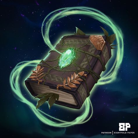 ArtStation - Eightfold Paper Items - Feb 2022, Matt DeMino Dnd Paladin, Fantasy Items, Enchanted Book, Magic Items, Paper Items, Book Illustration Art, World Of Fantasy, Dungeons And Dragons Homebrew, Magic Book