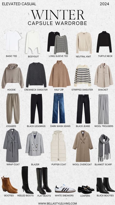 winter capsule wardrobe 2024 Vinter Mode Outfits, Capsule Wardrobe Casual, Capsule Wardrobe Women, Look Boho Chic, Travel Clothing, Fashion Capsule Wardrobe, Winter Fashion Outfits Casual, Winter Capsule, Winter Capsule Wardrobe