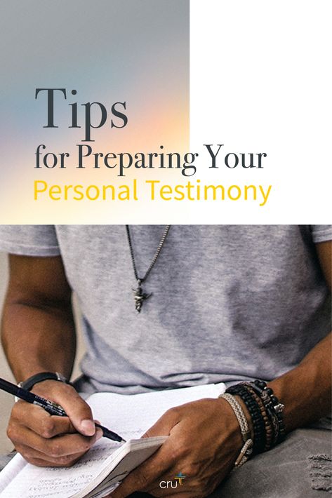 Learn what a personal testimony is and how to prepare one to share with others. To Share, Jesus