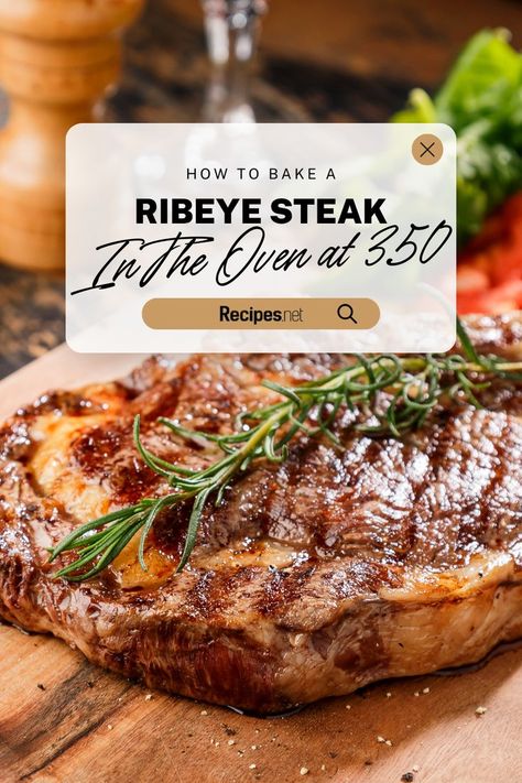 Visit Recipes.net and master the art of steak with our guide on How To Bake A Ribeye Steak In The Oven At 350°F! Achieve tender, juicy perfection with our easy-to-follow recipe that's perfect for any steak lover. Whether you're cooking for a special occasion or simply craving a gourmet meal, this method ensures a delicious result every time. Let’s make steak night a mouthwatering success! Rib Eye Steak Recipes Oven, Ribeye Steak In The Oven, Tender Ribeye Steak, Grilled Ribeye Steak Recipes, Ribeye Steak Recipe, Steak Recipes Pan Seared, Oven Baked Steak, Steak On Stove, Steak In The Oven