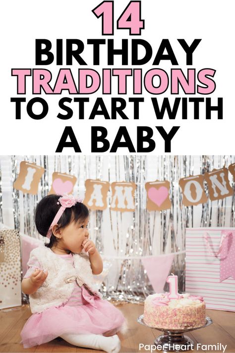 These birthday traditions to start at 1 are the perfect way to start making memories! These are the perfect first birthday ideas that will give you ALL the feels. Annual Birthday Photo Ideas, Cute Birthday Traditions, Traditions To Start On 1st Birthday, First Birthday Special Ideas, First Birthday Wake Up Mornings, Sentimental First Birthday Ideas, Family Birthday Traditions, First Birthday Must Do, 1st Birthday Memory Ideas