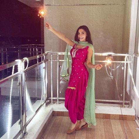 45.7k Likes, 360 Comments - Halina Kuchey (@swaalina) on Instagram: “Happiness looks like this 🥰  suit by @bhupeshsainiofficial #swaalina #suitpunjabi #diwali” Sleeveless Patiala Suit, Party Multicolor Kurta With Sheer Dupatta, Pink Straight Kurta Salwar Kameez For Celebration, Fitted Salwar Kameez With Sheer Dupatta For Celebration, Pink Salwar Kameez For Navratri Celebration, Pink Self-design Churidar For Party, Multicolor Salwar Kameez For Party With Traditional Drape, Multicolor Salwar Kameez For Party, Pink Salwar Kameez With Self Design For Celebration