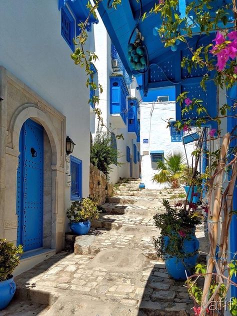 Sidi Bou Said Tunisia, Africa Architecture, Tunisia Africa, Enjoy Your Week, Morocco Aesthetic, Mediterranean Aesthetic, Sidi Bou Said, Houses Architecture, Architecture Aesthetic