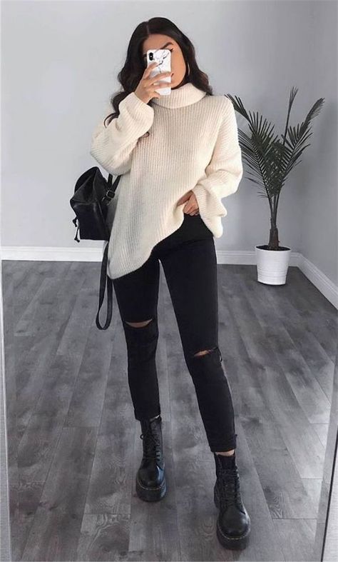 Outfit Chic, Pullover Outfit, Trendy Fall Outfits, Outfit Trends, Causual Outfits, Mode Inspo, Casual Winter Outfits, Fall Fashion Outfits, Winter Outfits Women