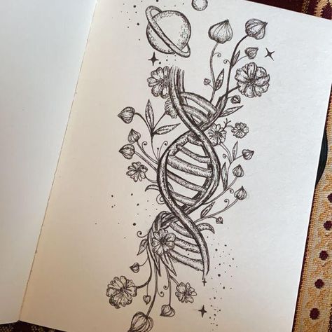 Biology Tattoo, Fearless Tattoo, Anatomical Tattoos, Evolution Tattoo, Ems Tattoos, Science Tattoos, Dna Art, Dna Tattoo, Beetle Tattoo