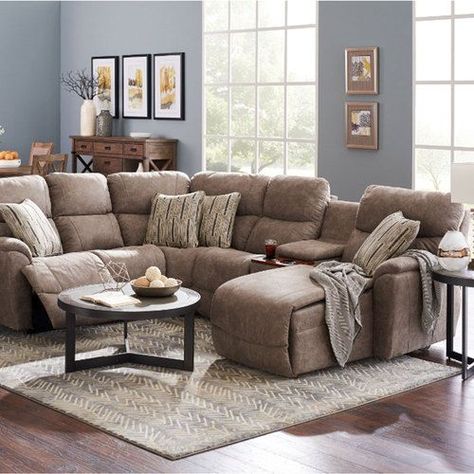 Lazyboy Sectional, Lazy Boy Furniture, Sectional Living Room Layout, Comfortable Sectional Sofa, Accent Table Decor, Boys Furniture, Furnitur Ruang Keluarga, Comfortable Sectional, Sofa L