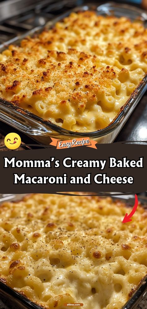 Relish the nostalgia and creamy richness of Momma’s Creamy Baked Macaroni and Cheese. This recipe brings together velvety cheese sauce and tender macaroni under a crispy breadcrumb topping for the ultimate comfort dish. #BakedMacAndCheese #ComfortFood #FamilyMeal Taste Of Home Macaroni And Cheese, Mac And Cheese With Alfredo Sauce, Macaroni And Cheese For A Crowd, Spiral Mac And Cheese, Macaroni And Cheese Baked, Creamy Baked Macaroni And Cheese, Creamy Mac And Cheese Recipe, Homemade Mac And Cheese Recipe Easy, Mac And Cheese Recipe Soul Food