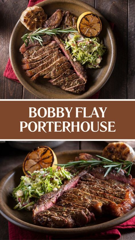 Bobby Flay Porterhouse Beef Porterhouse Steak Recipe, Porterhouse Steak Recipe Grill, Porter House Steak, Carnivore Dishes, Bobby Flay Steak, Porterhouse Steak Recipe, Grilled Porterhouse Steak, Sirloin Steak Recipes, Roast Steak