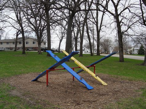 Wooden Seesaws we had one in our back yard tom made it See Saw, See Saws, Teeter Totter, Childhood Days, 90s Childhood, I Remember When, Vintage Memory, Do You Remember, Great Memories