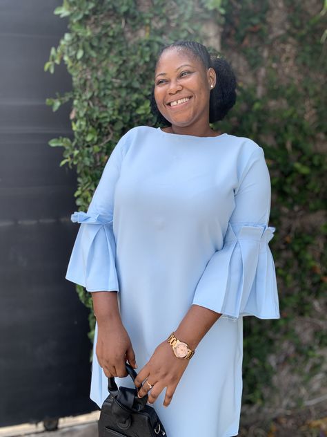 Nice Maternity Outfits, Simple Office Gowns Work Outfits, Simple Classy Gowns Style, Simple Crepe Short Gown Styles, Chiffon Office Gowns For Women, English Wears Short Gown, Simple Crepe Gown Styles, Crepe Short Gown Style In Nigeria, Office Wears Short Gown