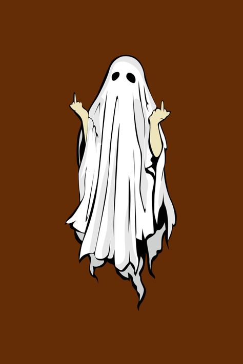 Ghost flipping you off Vintage Aesthetic Halloween Wallpaper for Phone. Flipping Off Aesthetic Wallpaper, Halloween Funny Wallpaper, Ghost Pfp Halloween, F Ck Off Wallpaper, Tshirt Design Halloween, Preppy Halloween Profile Picture, I Phone Wallpaper Aesthetic Vintage, Wallpapers Ghost, Flipping Off Drawing