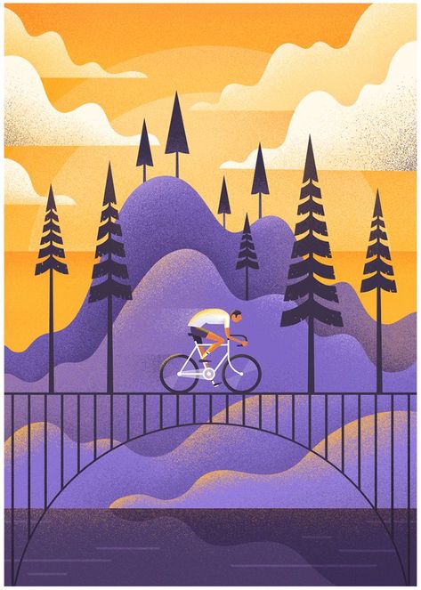 Dan Gartman, Plakat Design Inspiration, Graphisches Design, Desain Editorial, Flat Design Illustration, 카드 디자인, Bicycle Art, Abstract Illustration, Bike Art