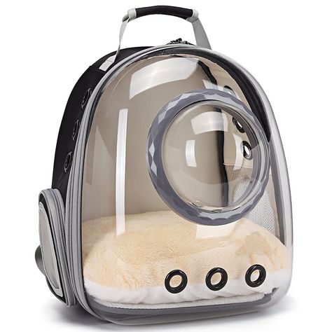 Bubble Cat Carrier Backpack, Transparent Pet Carrier Backpack for Small Puppy and Bunny, Space Capsule Bubble Cat Backpack Ca Puppy And Bunny, Bunny Space, Cat Carrier Backpack, Bubble Cat, Pet Carrier Backpack, Cat Backpack Carrier, Pet Travel Bag, Small Puppy, Rabbit Cages