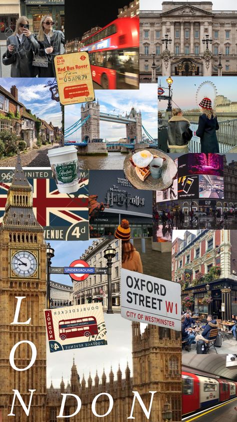 London Wallpaper, England Aesthetic, London Bucket List, London Vibes, London Dreams, Travel Collage, Living In London, London Baby, London Aesthetic