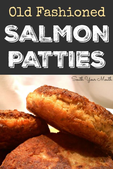 Southern Salmon Patties - A classic recipe for old fashioned Southern Salmon Patties (or Salmon Croquettes) using canned salmon and pantry ingredients pan fried until golden brown and delicious! Salmon Patties With Bread Crumbs, Salmon Patties Recipe Canned With Bread Crumbs, How To Make Salmon Patties From A Can, Salmon Patties With Panko Bread Crumbs, Salmon Patties Recipe Canned Southern, Canned Salmon Patties Recipe Easy, Salmon Pattie’s, Salmon Patties Recipe Canned, Salmon Patties With Crackers