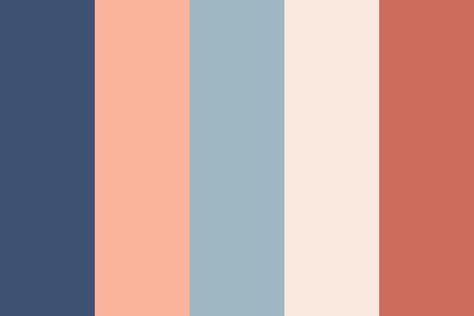 Peach Navy Color Palette, Navy And Peach Living Room, Navy Coral Living Room, Color Palette With Coral, Blue And Coral Palette, Colour Palette Coral, Blue Coral Color Palette, Coral Palette Color, Coral Color Pallete