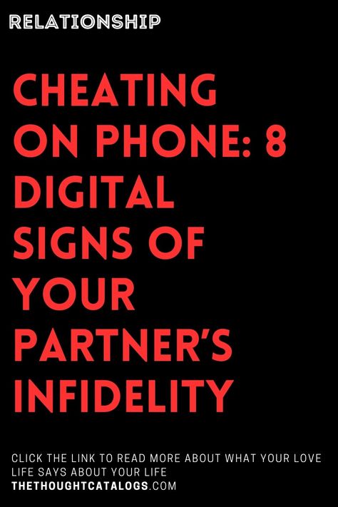 The ultimate list of cheating on phone clues that will help you identify a digital cheater (or get rid of the doubt)! “Ask you once, ask you twice now His Secret Obsession - How To Get Inside The Mind Of Any Men. There’s lipstick on your collar You say she’s just a friend now Then … Cheating Messages Texts, Flirting Is Cheating, Signs Of A Cheater, What Is Cheating, Marriage Advice Cards, Marriage Struggles, Platonic Friends, Just A Friend, Betrayal Quotes