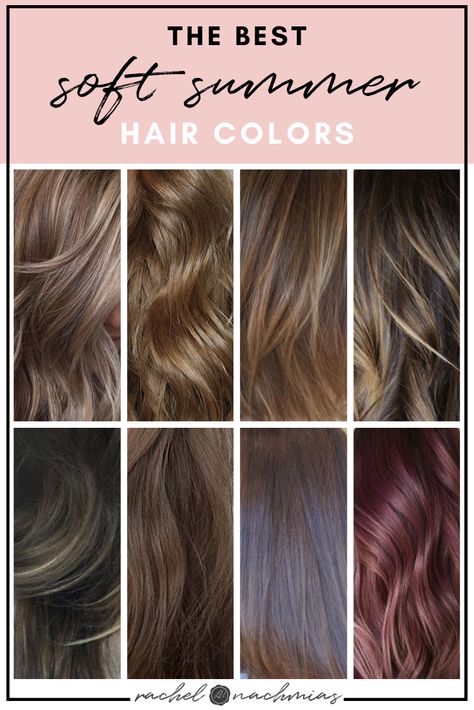 The Best Hair Colors for Soft Summer — Philadelphia's #1 Image Consultant | Best Dressed Classic Summer Hair Color, Best Hair Colors For Cool Summer, Best Hair Color For Summer Palette, Seasonal Hair Color, House Of Color Summer Hair Colors, Summer Mute Hair Color, Soft Summer Metallics, Edgy Soft Summer Outfits, Estate Soft