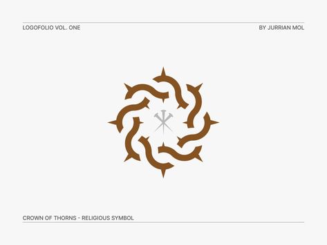 Crown of thorns by Jurrian Mol on Dribbble Crown Of Thorns Art, Christian Logo, Church Logo Design, Thorn Tattoo, Band Tattoos For Men, Catholic Symbols, Biblical Tattoos, Christ Tattoo, Typographic Logo Design