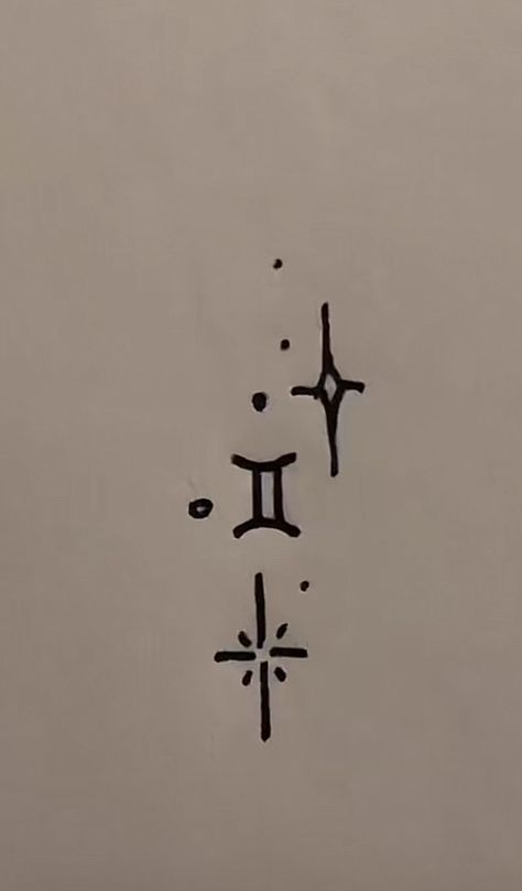 Two Zodiac Sign Tattoos, Simple Zodiac Drawings, Small Gemini Tattoo Ideas, Gemini Stick And Poke Tattoo, Body Tattoos Minimalist, Simple Doodles Tattoo Ideas, Minimal Gemini Tattoo, Zodiac Signs Doodles, Gemini Tattoo Drawings