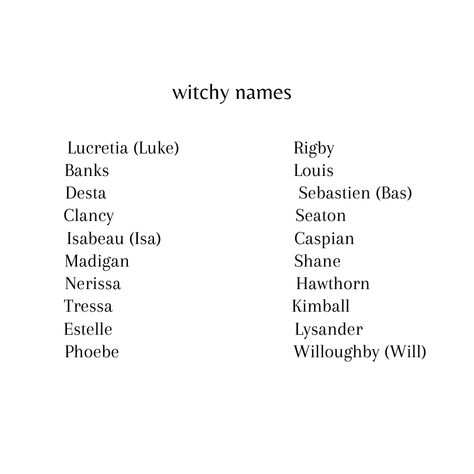 Witch Character Names, Gothic Last Names For Characters, Gothic Names With Meaning, Witchy Surnames, Witch Coven Names, Goth Female Names, Witchy Last Names, Gothic Female Names, Gothic Names Female