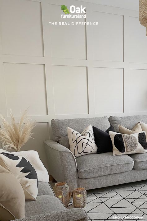 Gray Sofa Cushions, Cushions For A Grey Sofa, Grey And Neutral Sofa, Grey Sofa Neutral Cushions, Small Grey Sofa Living Room, Grey Sofa With Neutral Pillows, Grey Sofa Pillow Ideas Modern, How To Put Cushions On Sofa, Grey Sofa And Cushions