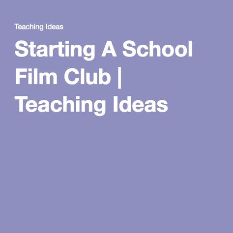 Film Club Activities, Film Club Ideas, High School Movies, Class Syllabus, Film Class, Film Club, Movie Club, Film Studies, Film Art