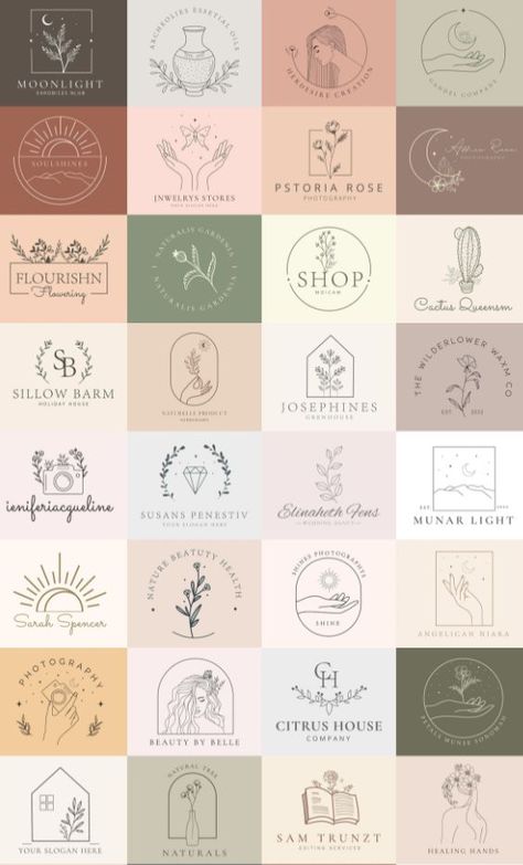 If you're looking for a beautiful hand-drawn boho botanical floral feminine logo  I'm your boy Ovior! I specialize in creating simple, yet stunning designs that are perfect for small businesses or personal brands. The total design will look very pretty and elegant. You will also receive a high-quality vector file. Boho Label Design, Boho Logo Ideas, Etsy Logo Ideas, Earth Tone Logo, Hand Drawn Logos, Wellness Branding Design, Aesthetic Business Logo, Boho Business Logo, Motherhood Ministry