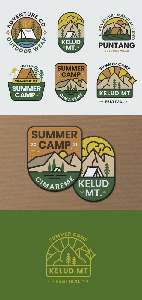 Summer Camp T Shirts Design Ideas, Camp T Shirt Design, Vintage Summer Camp Logo, Camping T Shirt Design, Summer Camp Badges, Scout Badge Design, Summer Camp Tshirt Design Ideas, Summer Camp Advertisement Ideas, Camp Logo Ideas