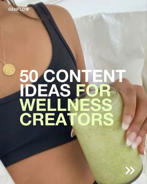 GENFLOW on Instagram: "Calling all health and wellness creators 🌱🥑

Use these content ideas to get your summer content calendar sorted 🤍

#wellness #healthandwellness #contentcreator #microinfluencer #contentideas #instagraminspo #whattopost" Wellness Influencer Content, Instagram Wellness Post Ideas, Fitness Influencer Content Ideas, Workout Content Ideas, Wellness Content Ideas For Instagram, Wellness Reel Ideas, Gym Content Ideas, Fitness Content Ideas For Instagram, Wellness Content Ideas