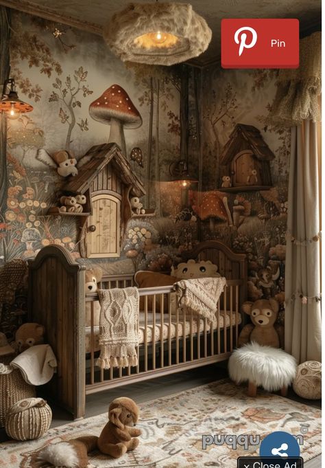 Fairytale Kids Room, Cottage Baby Nursery, Cottage Core Baby Room, Fairycore Nursery, Forest Toddler Room, Fairy Baby Room, Dark Academia Nursery, Witch Nursery, Hobbit Nursery