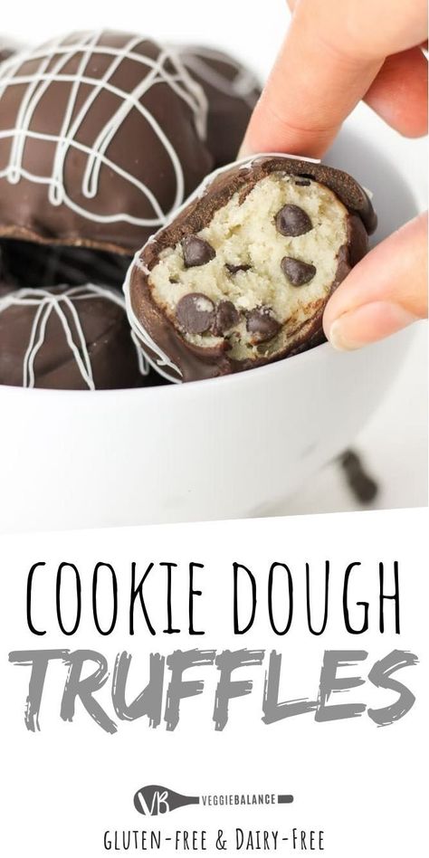 Cookie Dough Truffles recipe and made egg-less with just 7 simple ingredients. Your guests will be delighted to have these for a treat.  (Gluten-Free, Dairy-Free and Vegetarian) via @veggiebalance Chocolate Chip Cookie Dough Truffles, No Bake Truffles, Edible Cookie Dough Recipe, No Bake Cookie Dough, Cookie Dough Truffles, Truffles Recipe, Chocolate Cookie Dough, I Heart Naptime, Cookie Dough Bites